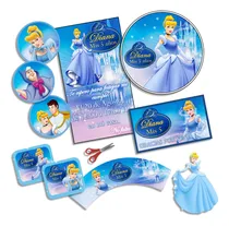 Comprar Kit Imprimible Cenicienta Personalizado Cumpleaños Candybar