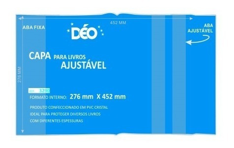 Capa Ajustável Para Livros E Cadernos  Kit Com 5 Unidades