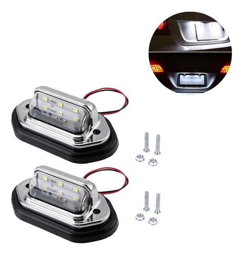 Par Luz Patente 6 Led Universal Autos Camionetas 12v