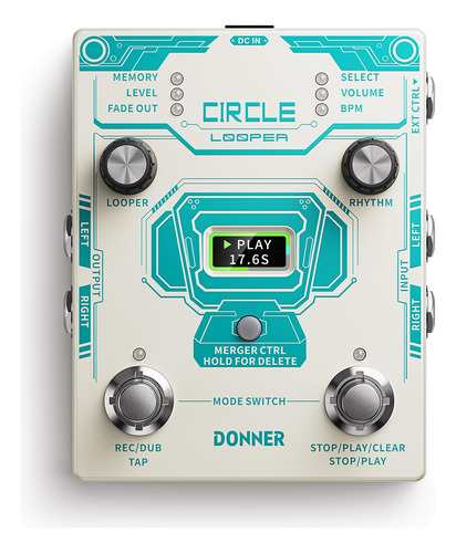 Pedal Para Guitarra Donner Circle Looper 2 En 1 160min