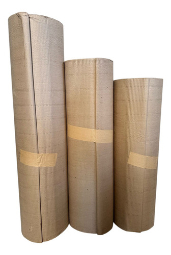 Rollo De Cartón Corrugado 90 Cm X 20mts Marrón