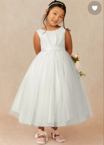 Vestido De Niña Matrimonio Bautizo Blanco