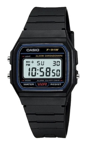 Kit de correa digital de caucho F-91w con 10 relojes