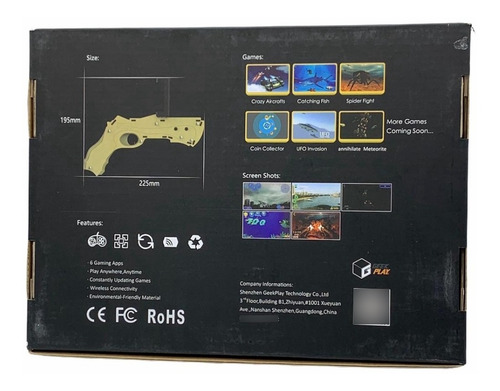 Pistola Ar Gun Bluetooth Smartphone Geek Juego Realidad Virt