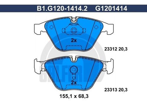 Balatas Delanteras Galfer Bmw 525i 2.5l 24 V 2007