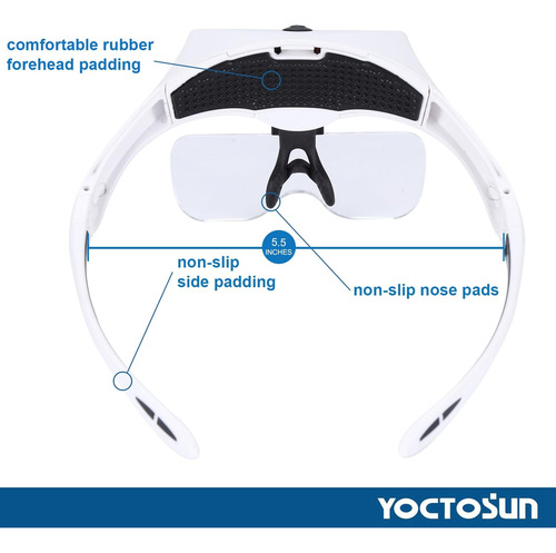 Lupa De Diadema Iluminada Con 5 Lentes Desmontables