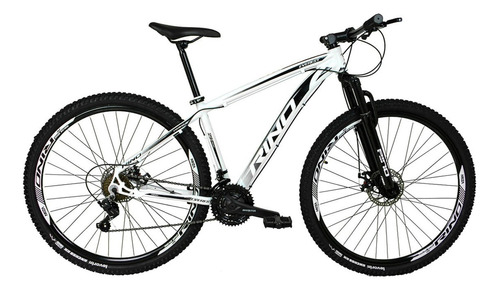 Bicicleta Rino Everest 29 Freio Disco 21v Câmbios Shimano Cor Branco Tamanho Do Quadro 19