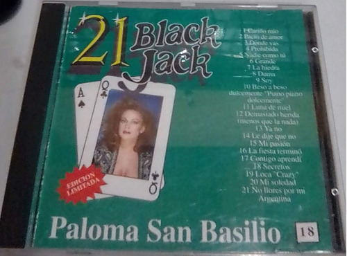 Paloma San Basilio  21 Black Jack Cd Original Usado. Qqc. Mz