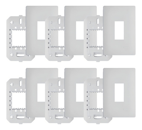 Kit Com 6 Placas 4 X 2 1 Módulo Vertical - Fame