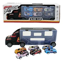 Comprar Camión Porta Autos Valija + 6 Autos De Carrera A Fricción