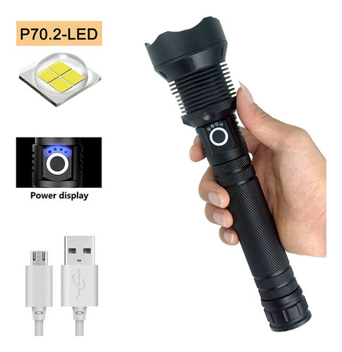 L Xhp70 Lanterna Led Super Bright Heldere Recarregável 9633