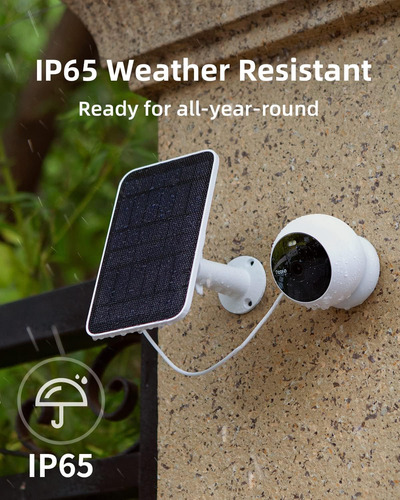 Panel Solar Portátil 2,6w Para Cámaras Seguridad Al Aire
