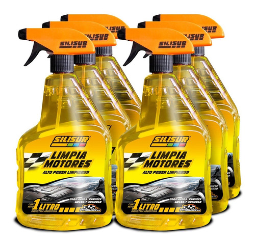 Limpia Motores Liquido Con Gatillo Silisur 1lt Pack 6un