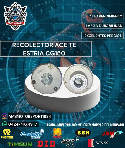 Recolector Aceite Estria Cg150