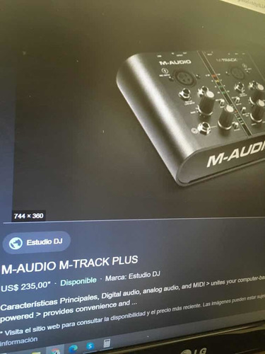 Placa De Audio M-audio M-track Plus Con Pro Tools Express