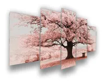 Comprar Quadros Decorativos Paisagem Arvore Rosa Hall Sala Quarto