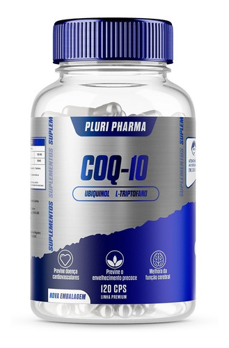 Suplemento en cápsula Pluri Pharma  COQ-10 ubiquinol en frasco de 100g 120 un