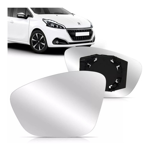 Lente Espelho Retrovisor Peugeot 208 2013/2018 Lado Direito