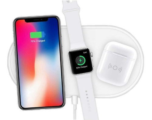 Base 3en1 Airpower Para iPhone/ Watch/ AirPods Carga Rápida