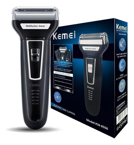 Aparador Barbeador Kemei 3 In1 Km 6558 Recarregável 127/220V