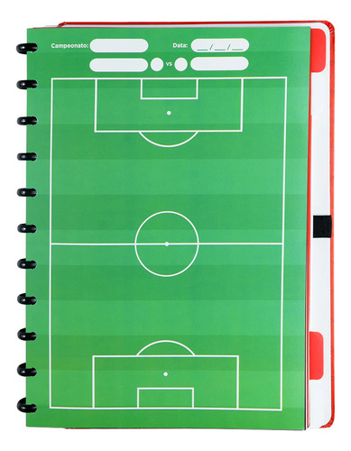 Caderno Inteligente São Paulo F.c. A5 De 8 Discos Ci Preto