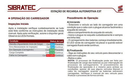 Estação Recarga Automotiva E3t2332 22kw 380v Trifásico