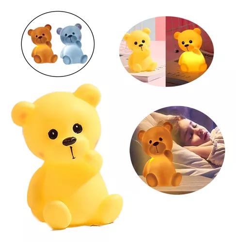 Velador Lampara Oso Usb Luz Noche Led Bebe Infantil Niños - Emma Store mdp