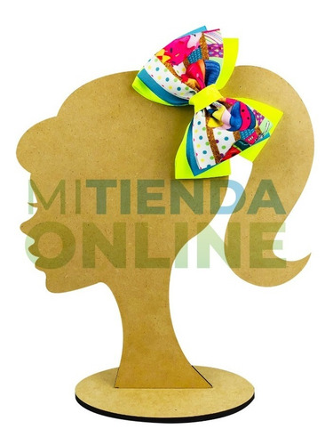 Centro De Mesa Barbie Mdf Moños Princesa Exhibidor