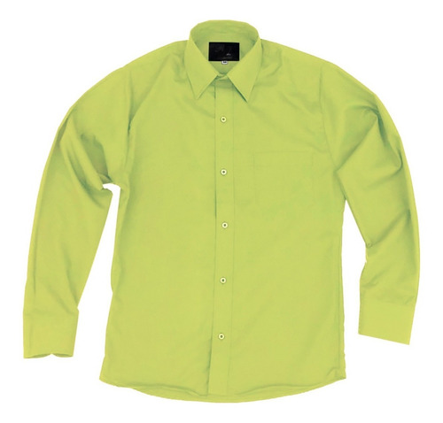 Camisa Vestir Adulto Verde Manzana Talla Extras 52, 54 Y 56