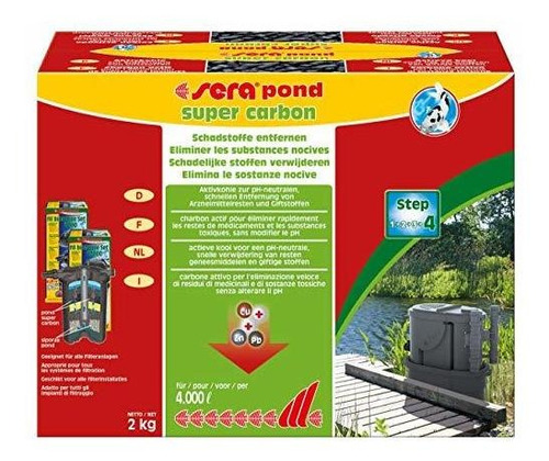 Sera Pond Super Carbon 2 Kg, 4.4 Lb. Aquarium Filter Accesso