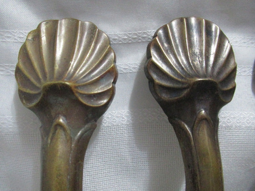 Antiguo Lote 5 Herrajes Bronce Apliques Decoración Muebles (Usado)