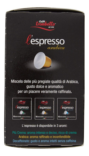 Cafe Capsulas Trombetta L'espresso Arabica 10 Nespresso