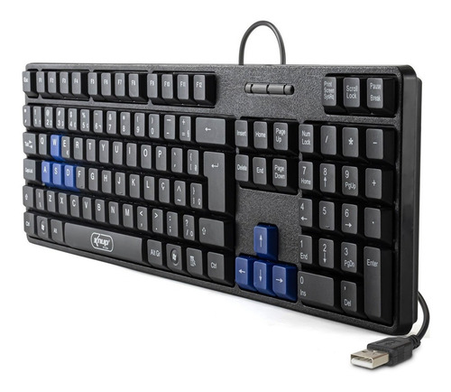 Teclado Knup Gamer Com Teclas Wasd Coloridas Usb Barato