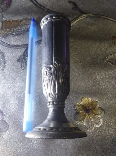 Antiguo Candelabro Ronson Juno Y Cucharita Australiana Plata (Usado)