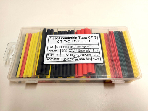 Imagem 4 de 5 de Kit Termo Retratil 152 Peças + Rolo Termo Retrátil 3,5mm