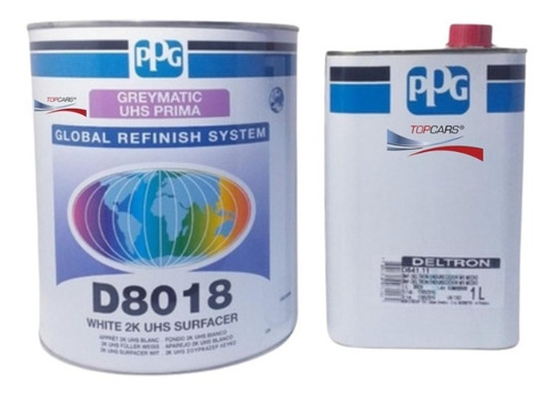 Kit D8018 Ppg Primer De Relleno Blanco 2k Y Catalizador D841