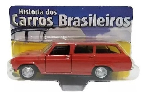 Miniatura Em Metal Clássicos Nacionais - Chevrolet Veraneio Cor Vermelho