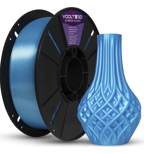 Filamento Pla Azul Sky V-silk Premium 1kg - Voolt3d