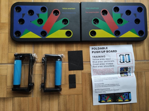 Imagen 9 de 10 de Push Up Barra Tablero Para Planchas Flexiones Multi