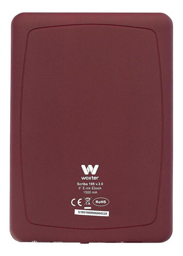 E-Reader Woxter Scriba 195 V4.0 4GB vermelho com tela de 6"