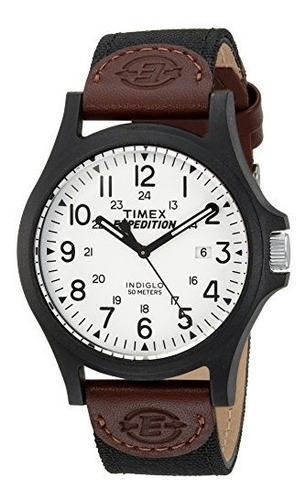 Timex Mens Tw4b08200 Expedition Acadia Black Brown Whi