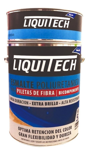 Esmalte Poliuretanico Para Piletas Fibra Liquitech 5 L