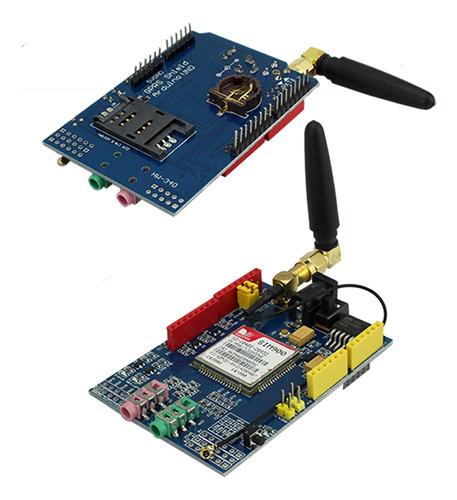 Módulo Shield Gsm Gprs Sim900 Quad Band Com Antena Roxo