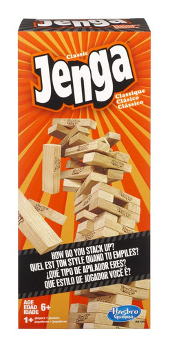 Juego De Mesa Hasbro Jenga Clásico - 54 Bloques Madera