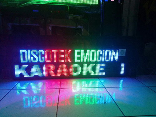 Letrero Led Programable Rgb Mas Logo 130 X 40 Cms De Alto