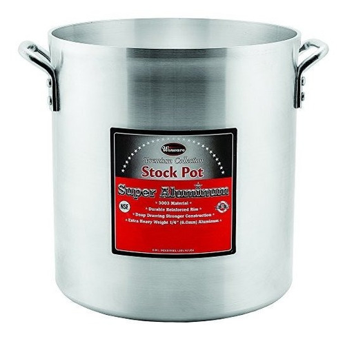 Stock Pot Winco Super Aluminio, 40 Qt.