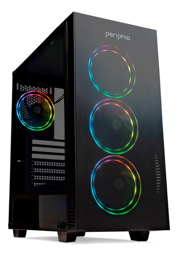 Periphio Elemental Mid-tower Atx Pc Gaming Case Power Supply