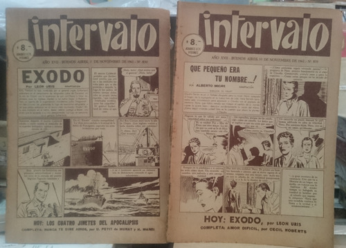 Revistas Intervalo Nro 850 A 859 (pack 10 Rev. Año 1961)