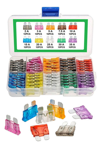 Para 100 Piezas-juego De Fusible De Cuchilla Estándar De