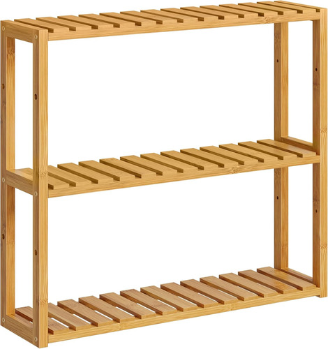 Estantería De Bambú Multifuncional Con 3 Estantes Para Baño
